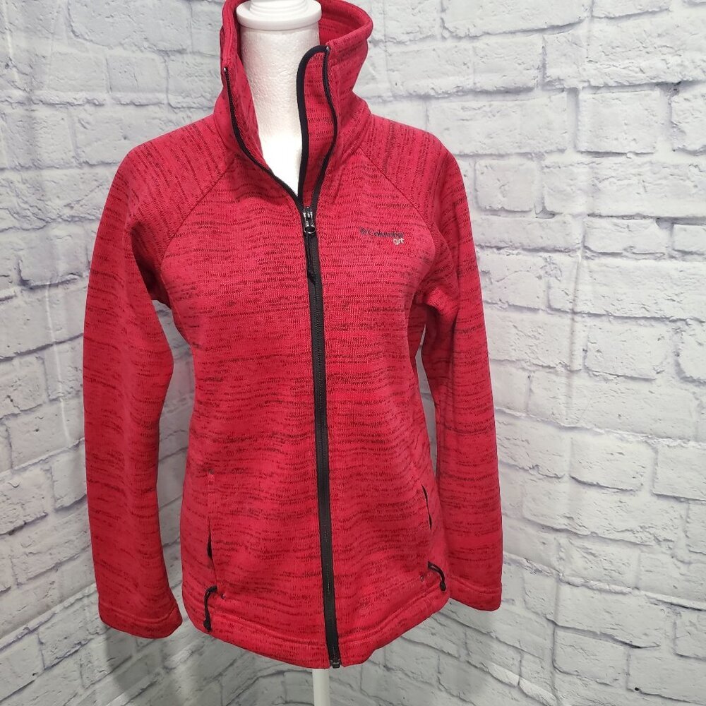 Columbia GRT Women's Jacket RED size Medium 2 front pockets high neck
